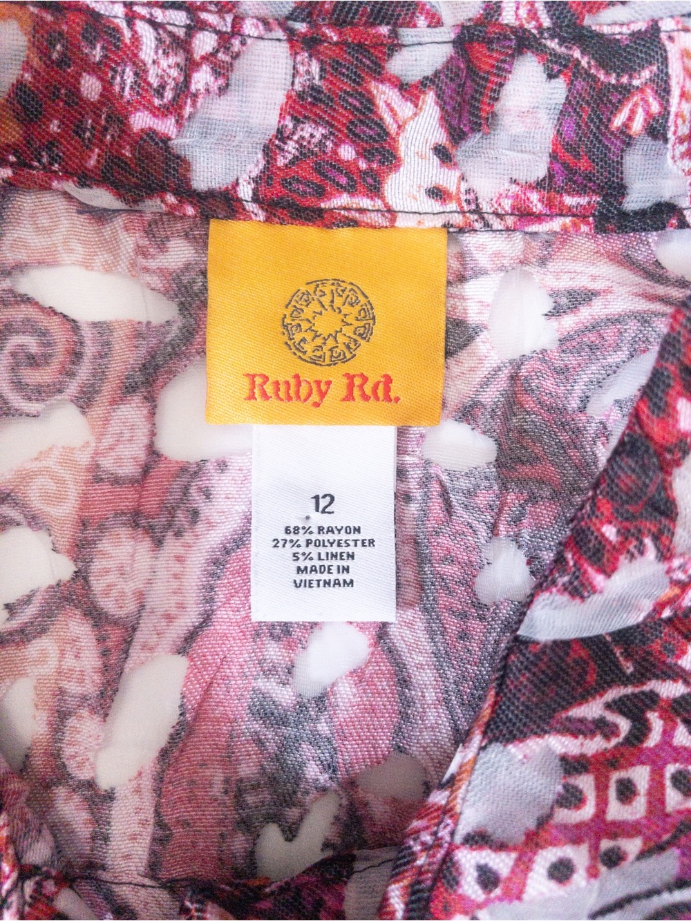 Ruby Rd. Pink Paisley Button-Front Shirt Jacket - Picture 2 of 4